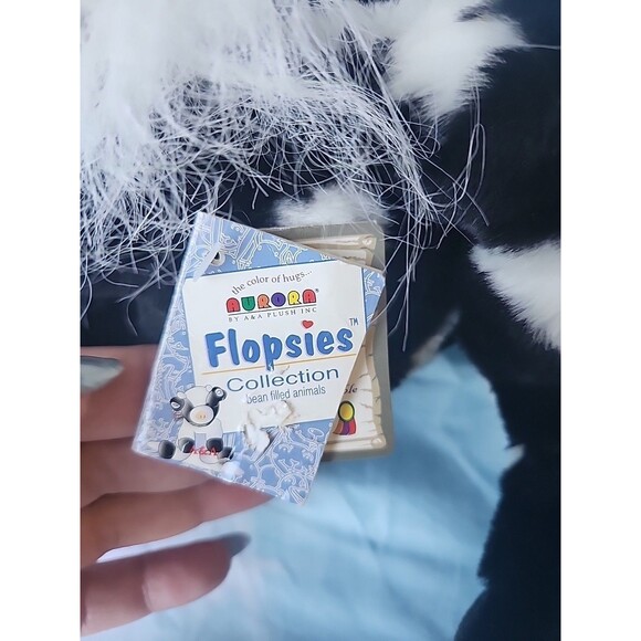 Aurora Flopsies Zebra Plush original tags 10-13" Soft Cuddly Collectible - Picture 6 of 8